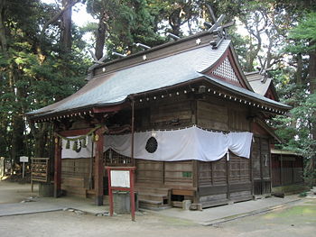 日月神示が降ろされた麻賀多神社。写真は本殿。日月神示は昭和19年6月10日に、この神社の社務所で書記された。
